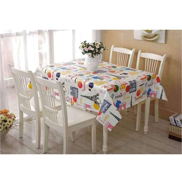 Planet Gates colorful strips / 137x137cm PVC TableCloth Waterproof Rectangular Plastic Picnic Cloth for Tea Table Home Textile Fashion Love Festive Red MJ033