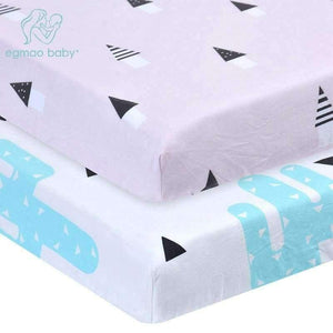 Planet Gates Colorful Trees Baby Crib Bedding Set Fitted Soft Woven Cotton Sheet  with Unisex Design for Babies Crib Sheets Great gift for Baby