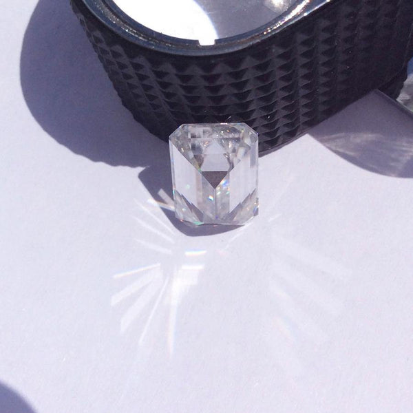 Planet Gates Colorless 1.2CT 7*5mm Moissanite Emerald Cut VVS1 Moissanite Loose Gemstone Lab Grown Diamond Pass Diamond Tester