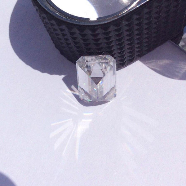 Planet Gates Colorless 1.2CT 7*5mm Moissanite Emerald Cut VVS1 Moissanite Loose Gemstone Lab Grown Diamond Pass Diamond Tester
