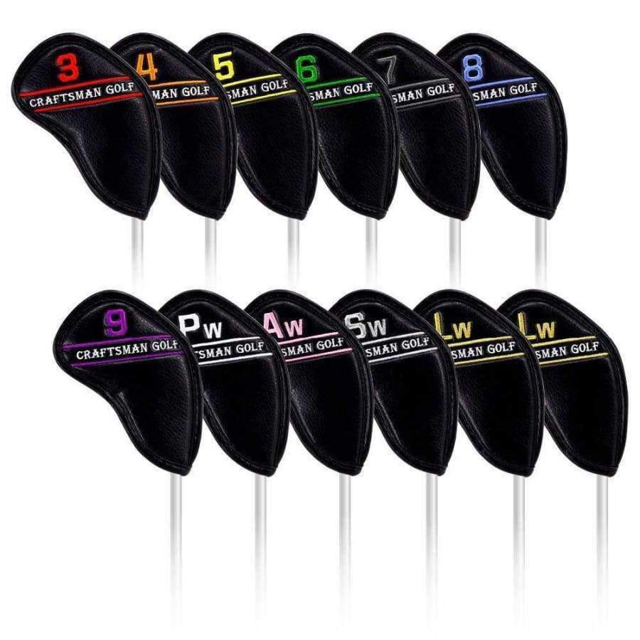 Planet Gates colourful Golf Iron Headcover colourful number PU Leather 12PCS(3~9,A,P,S,L,L)