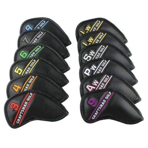 Planet Gates colourful Golf Iron Headcover colourful number PU Leather 12PCS(3~9,A,P,S,L,L)