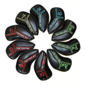 Planet Gates colourful Golf Iron Headcover colourful number PU Leather 12PCS(3~9,A,P,S,L,L)