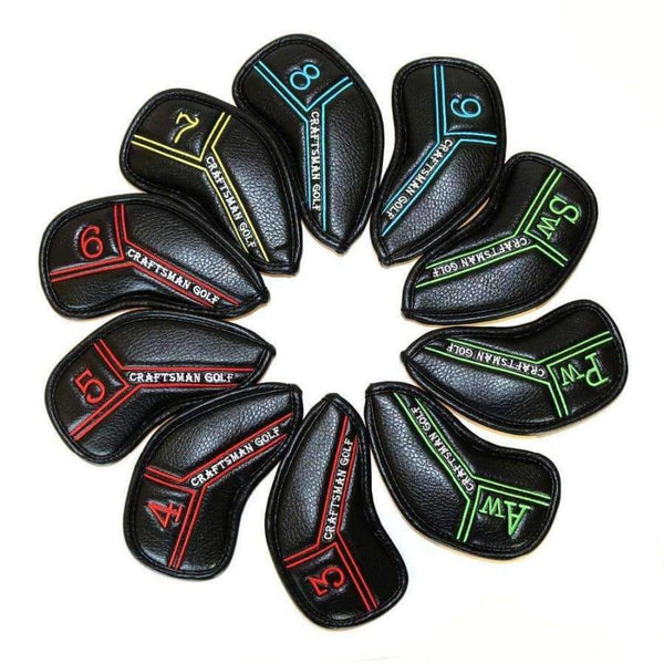 Planet Gates colourful Golf Iron Headcover colourful number PU Leather 12PCS(3~9,A,P,S,L,L)