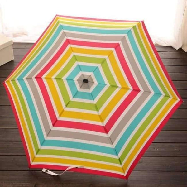 Planet Gates Colours stripes Pocket Umbrella Hot Sale 190g Super Light And Small Foldable Umbrellas Rain Women Mini Sun Parasol Kids Travel Umbrella