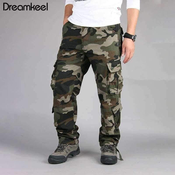 Planet Gates Combat Multi-pockets Casual Trousers Camouflage Military Cargo Pants Men Outwear Overalls Army Tactical Pants