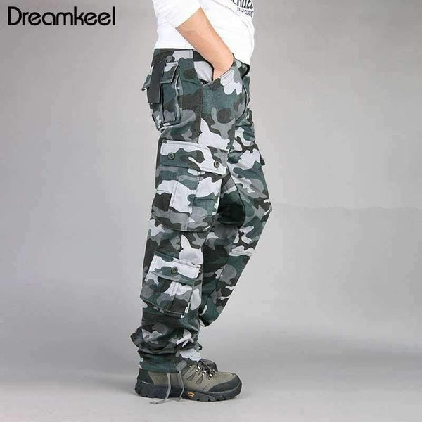 Planet Gates Combat Multi-pockets Casual Trousers Camouflage Military Cargo Pants Men Outwear Overalls Army Tactical Pants