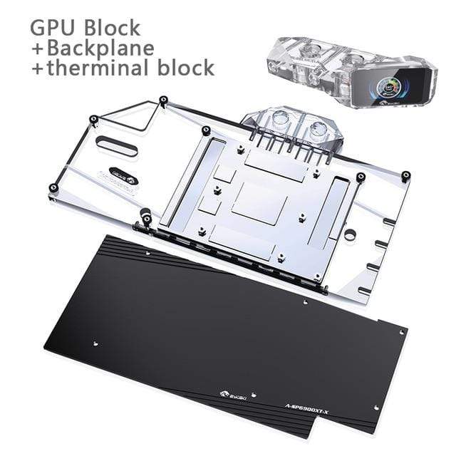 Planet Gates Water Block use for Sapphire  RX 6800XT Nitro+ /RX 6900 XT Nitro GPU Card / Full Cover Copper Radiator Block /A-RGB / RGB