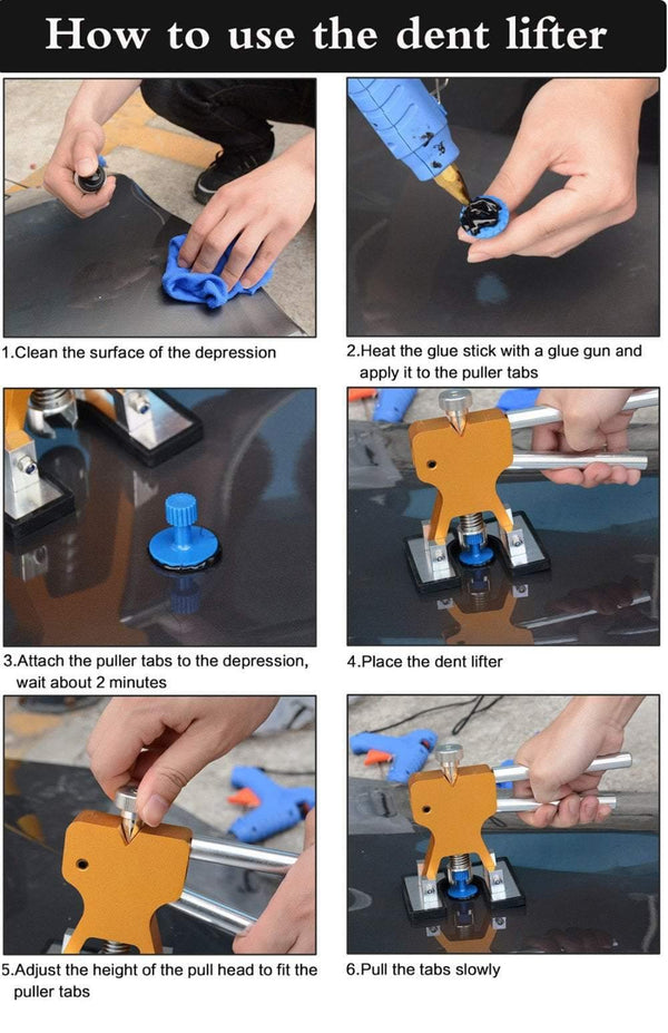 Planet Gates combo1 Tools Paintless Dent Repair Remover Dent Lifter kit Glue Puller Hand Lifter car Dent PDR Tools Ferramentas