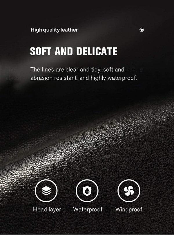 Planet Gates Comfortable Keep warm gloves male winter,Water ripple design sheepskin men's gloves,black men's leather gloves-8001Y