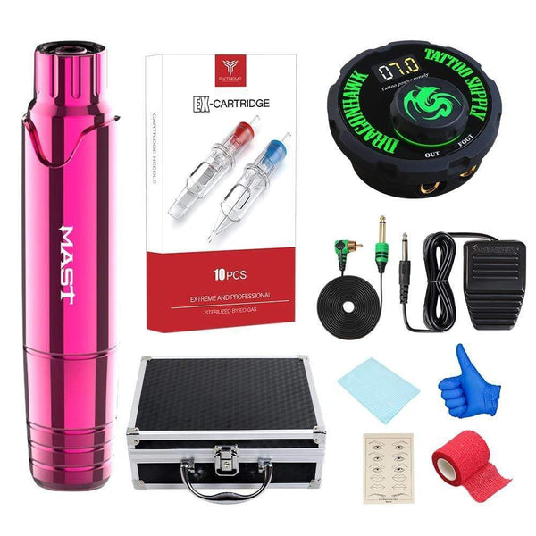 Planet Gates Complete Permanent Makeup Machine Mast P10 Eyeliner Eyebrow Lips Tools Tattoo Pen Kit Mini Power Supply for Tattoo Artist