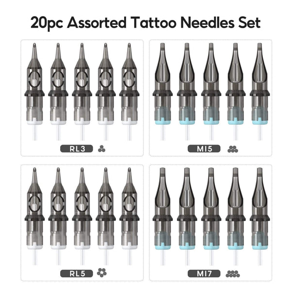 Planet Gates Complete Tattoo Machine Kit Professional Rotary Pen Set Tattoo Cartridge Needles For Permanent Makeup Eyebrow Tattoo Body
