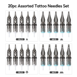 Planet Gates Complete Tattoo Machine Kit Professional Rotary Pen Set Tattoo Cartridge Needles For Permanent Makeup Eyebrow Tattoo Body
