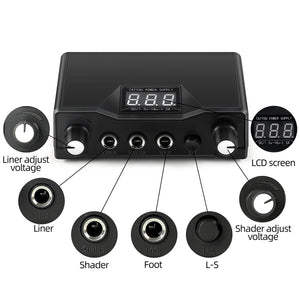 Planet Gates Complete Tattoo Machine Kit Professional Rotary Pen Set Tattoo Cartridge Needles For Permanent Makeup Eyebrow Tattoo Body