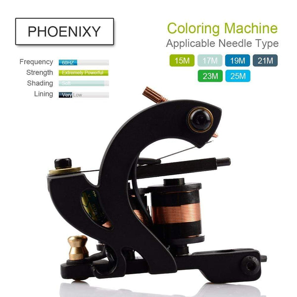 Planet Gates Complete Tattoo Machine Set With Ink Power Supply Grips Tattoo Supplies Beginners Body Art Makeup Tattoo Kit Accessories Tools