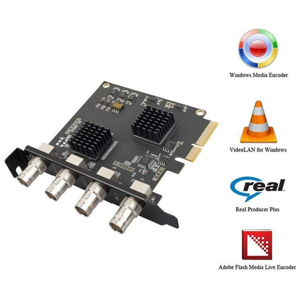 Planet Gates Computer Components 4 Channel PCIE Capture card SDI Video card 1080P 60FPS Capture Card for Game Meeting Live Broadcast Streaming