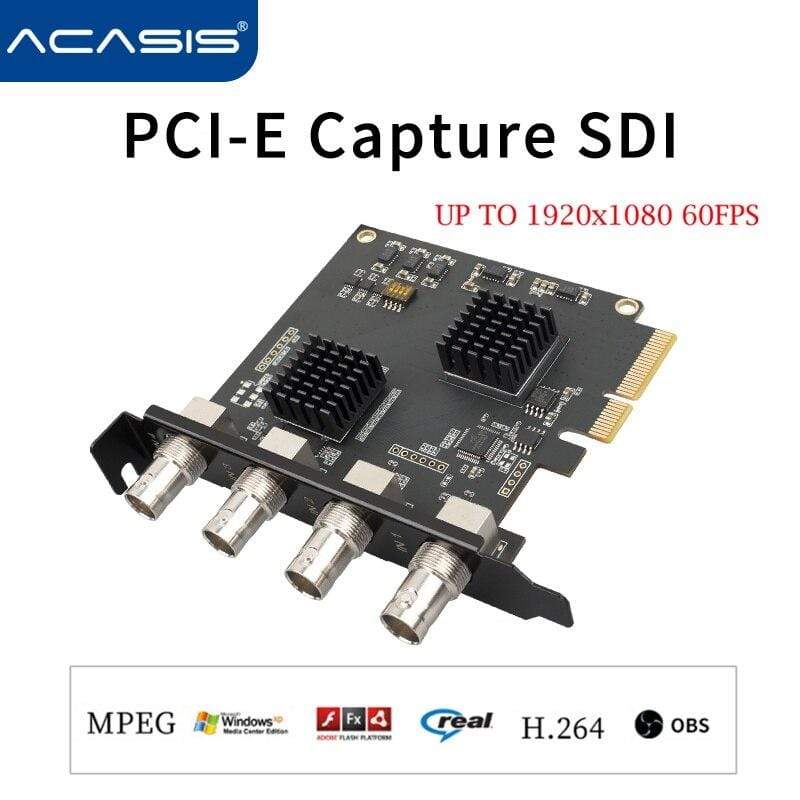 Planet Gates Computer Components 4 Channel PCIE Capture card SDI Video card 1080P 60FPS Capture Card for Game Meeting Live Broadcast Streaming