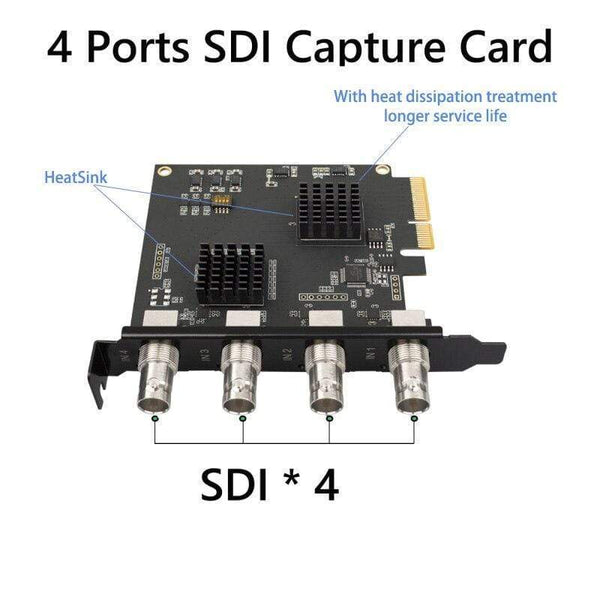 Planet Gates Computer Components 4 Channel PCIE Capture card SDI Video card 1080P 60FPS Capture Card for Game Meeting Live Broadcast Streaming