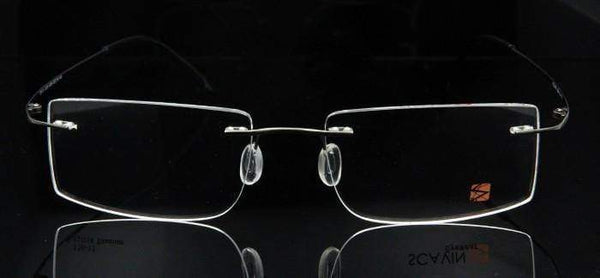 Planet Gates Computer Rimless Titanium Glasses Frame men Memory Eyeglass Frames 7 Colors Square Shape Prescription