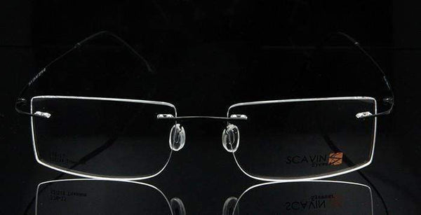 Planet Gates Computer Rimless Titanium Glasses Frame men Memory Eyeglass Frames 7 Colors Square Shape Prescription
