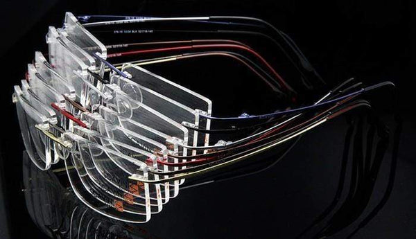 Planet Gates Computer Rimless Titanium Glasses Frame men Memory Eyeglass Frames 7 Colors Square Shape Prescription