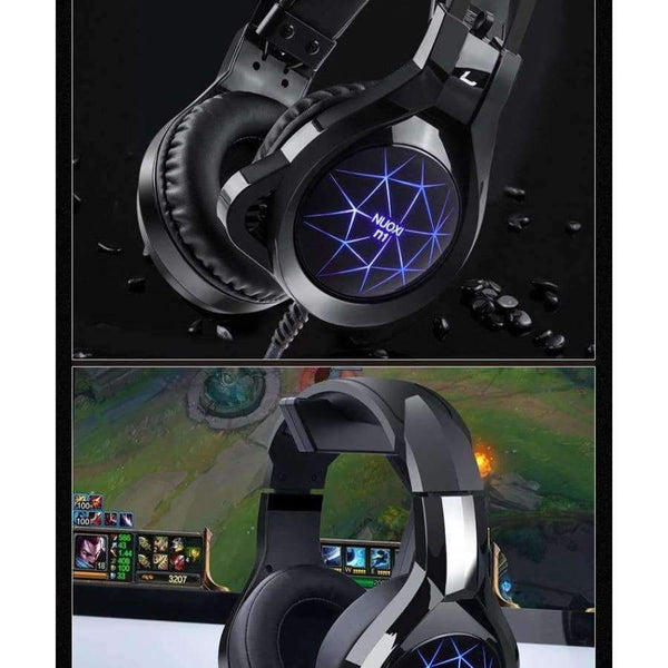 Planet Gates Computer Stereo Gaming Headphones Best Casque Deep Bass Game Earphone Headset with Mic LED Light for PC Gamer