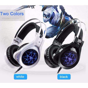 Planet Gates Computer Stereo Gaming Headphones Best Casque Deep Bass Game Earphone Headset with Mic LED Light for PC Gamer