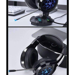 Planet Gates Computer Stereo Gaming Headphones Best Casque Deep Bass Game Earphone Headset with Mic LED Light for PC Gamer