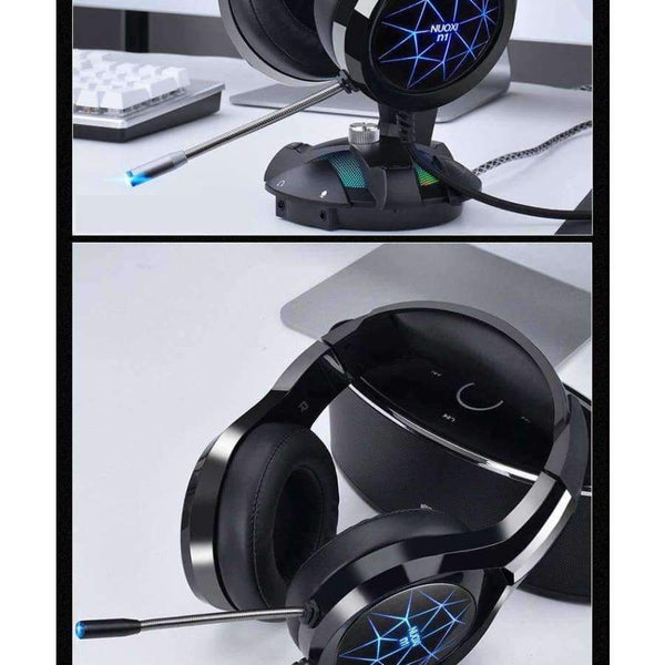 Planet Gates Computer Stereo Gaming Headphones Best Casque Deep Bass Game Earphone Headset with Mic LED Light for PC Gamer