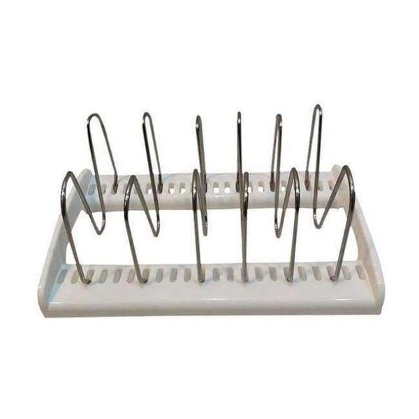 Planet Gates Concave Style Stainless Steel Pot Lid Rack Shelf Holder Pan Cover Cutting Board Holder Organizer Adjustable Bakeware Rack for Kitchen Storage