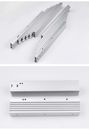 Concealed Folding Table Guide Rail Hinge, Aluminum Telescopic Cabinet Table Slide,  Flat Push Folding Furniture Hardware