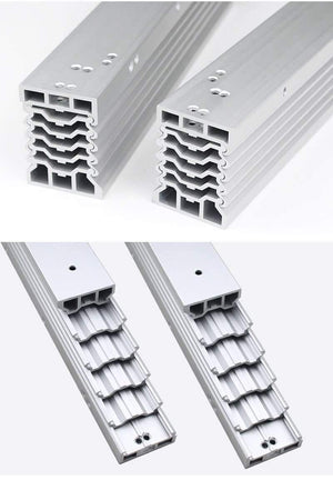 Concealed Folding Table Guide Rail Hinge, Aluminum Telescopic Cabinet Table Slide,  Flat Push Folding Furniture Hardware