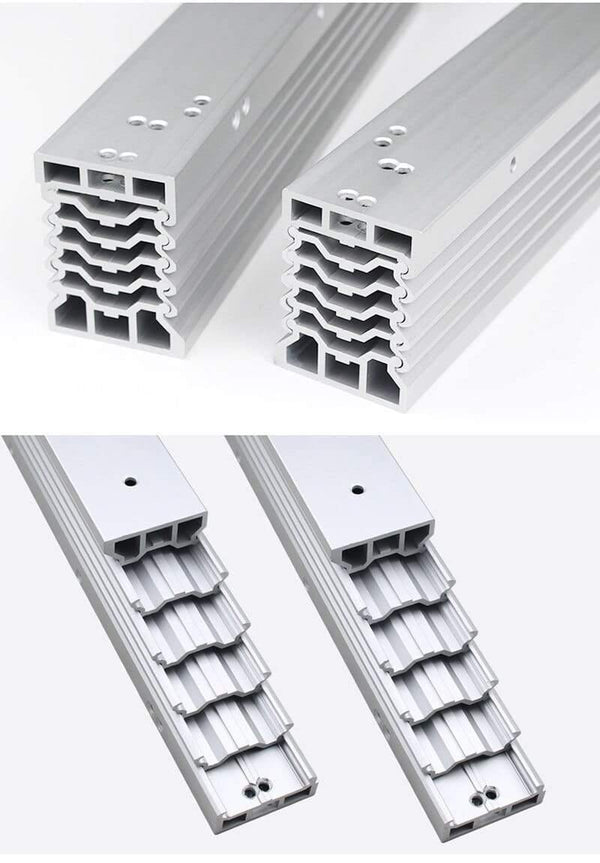 Concealed Folding Table Guide Rail Hinge, Aluminum Telescopic Cabinet Table Slide,  Flat Push Folding Furniture Hardware