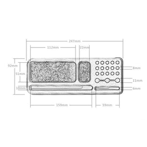 Planet Gates Concrete Stationery Set Cement Desk Set School Supplies Desk Accessories Office Desk Organizer Stationery Set