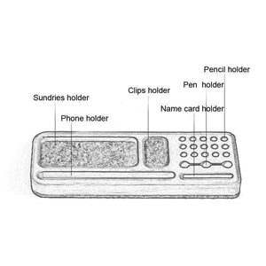 Planet Gates Concrete Stationery Set Cement Desk Set School Supplies Desk Accessories Office Desk Organizer Stationery Set