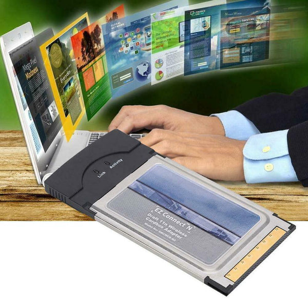 Connect N Pro Draft 802.11n 2.4GHz 300Mbps PCMCIA WiFi Adapter Wireless Cardbus Adapter for SMC Windows XP/Vista (Grey Other)