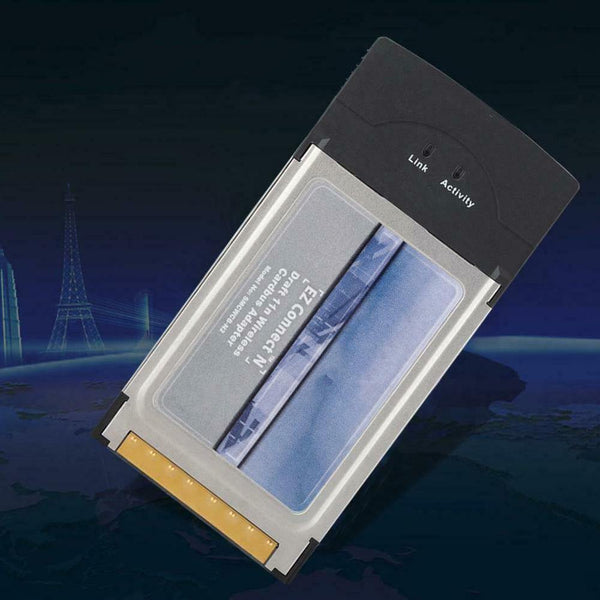 Connect N Pro Draft 802.11n 2.4GHz 300Mbps PCMCIA WiFi Adapter Wireless Cardbus Adapter for SMC Windows XP/Vista (Grey Other)