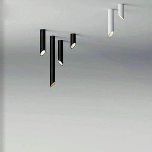 Planet Gates Contemporary Black/White Cylinder Aluminum modern LED Ceiling Lights lustre Exhibition Office Dome Light Commercial Light