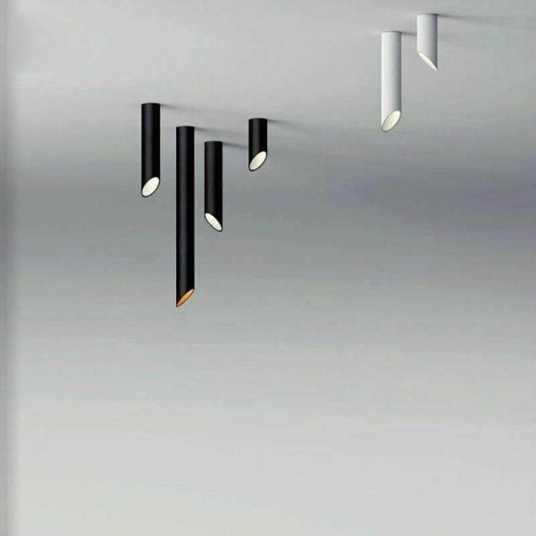 Planet Gates Contemporary Black/White Cylinder Aluminum modern LED Ceiling Lights lustre Exhibition Office Dome Light Commercial Light