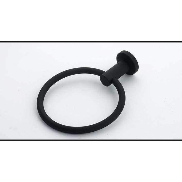Planet Gates Contemporary Brushed Black Towel Holder Towel Ring 304 Stainless Steel Towel Bar Mounting Bathroom Products Gu60
