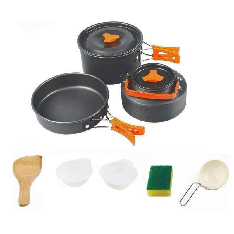 Planet Gates Cookware set Outdoor camping tableware cooking set travel tableware Cutlery Utensils For hiking picnic Fishing