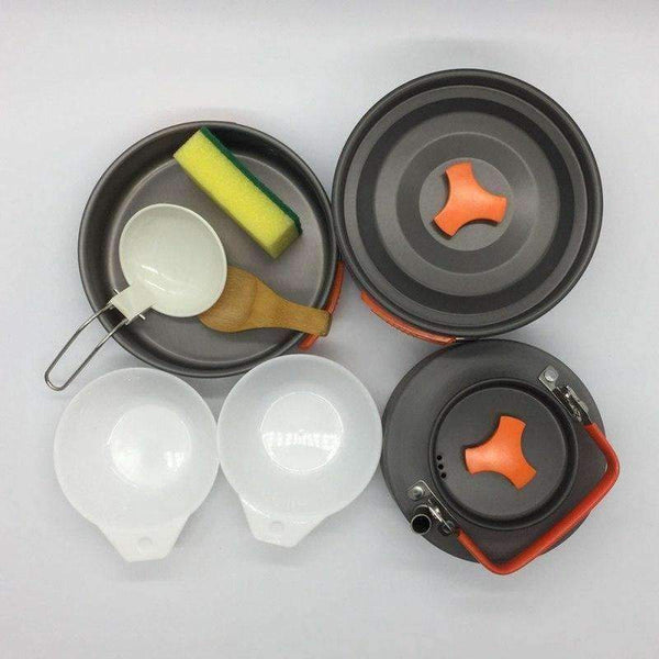 Planet Gates Cookware set Outdoor camping tableware cooking set travel tableware Cutlery Utensils For hiking picnic Fishing