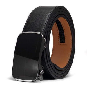 Men's Leather Ratchet Belt With Elegant Automatic Buckle Genuine Leather Belts For Men