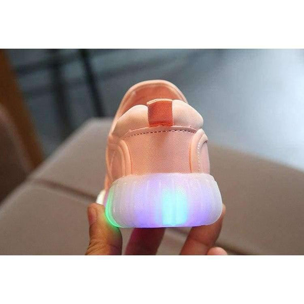 Planet Gates Cool soft cute baby toddlers slip on Spring/autumn Lovely LED lighting baby first walkers sneakers glitter girls boys shoes