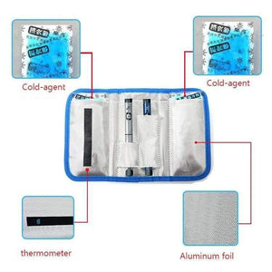 Planet Gates Cooler bag Black Portable Diabetic Insulin Ice Pack Cooler Bags Protector Case Injector Functional Bags Bolsa Termica Degree Centigrade Display