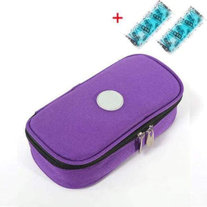 Planet Gates Cooler bag Purple Portable Diabetic Insulin Ice Pack Cooler Bags Protector Case Injector Functional Bags Bolsa Termica Degree Centigrade Display