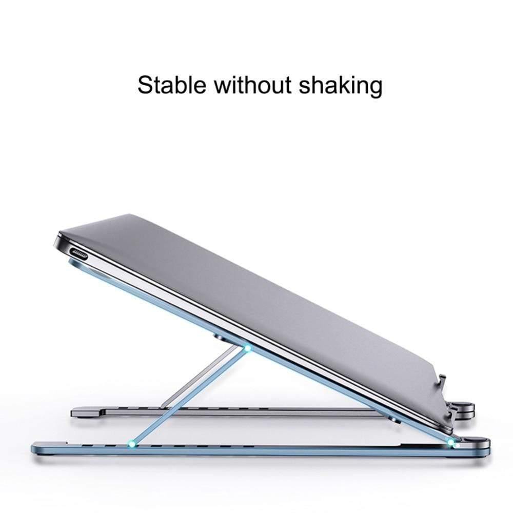 Planet Gates Cooling Rack Folding Adjustable Angle Aluminum Alloy Desktop Portable Holder Office Universal Non Slip Laptop Stand