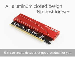 Planet Gates CoolSwift PCIE3.0 NVME Adapter x16 PCI-E Full Speed M.2 2280 aluminum sheet Thermal conductivity silicon wafer cooling