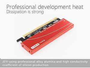 Planet Gates CoolSwift PCIE3.0 NVME Adapter x16 PCI-E Full Speed M.2 2280 aluminum sheet Thermal conductivity silicon wafer cooling