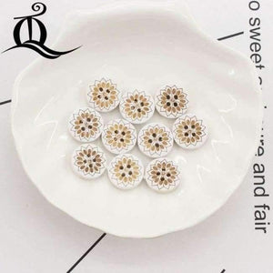 Planet Gates Copper 10 color mix British style white 100pcs picture Print 4 Holes Wooden Buttons 15mm Sewing Scrapbooking Crafts,tq BUTTONS 12